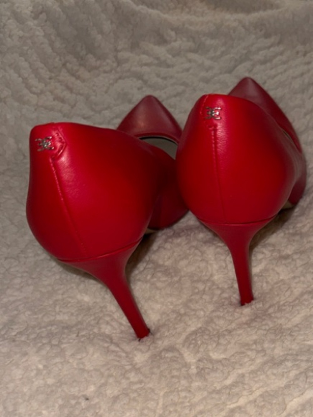 Sam Edelman Red Pointed-Toe Leather Pumps - Picture 4 of 7